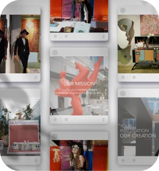 Social media for an art and design brand: Our Mission, Your Imagination Our Creation