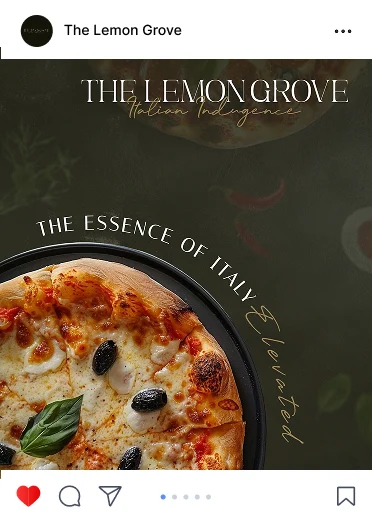 Post: The Essence of Italy, Elevated, around a pizza