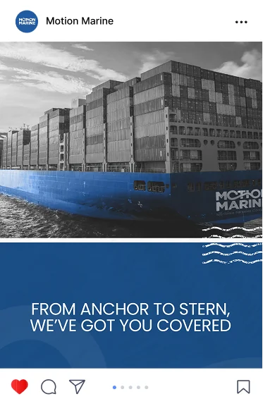 Motion Marine post: a container ship, From anchor to stern, we’ve got you covered
