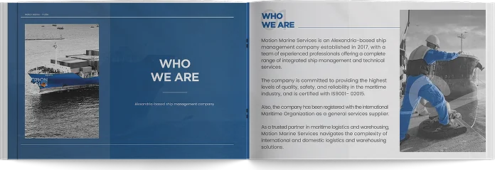 Profile spread: Who We Are, an Alexandria-based ship management company established in 2017
