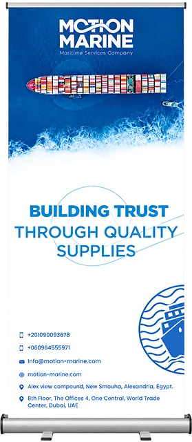 A Motion Marine roll-up: Building trust through quality supplies, with its offices in Alexandria and Dubai