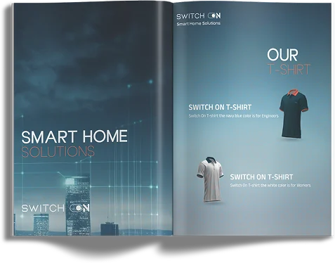 Profile spread: Smart Home Solutions facing Our T-Shirt