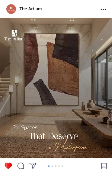 The Artium post: a large abstract in a marble hall, For Spaces That Deserve a Masterpiece